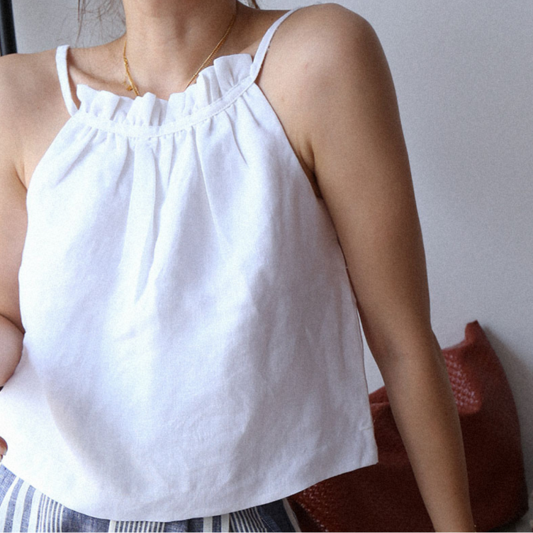 100% Hemp Halter Cami|Handmade&Sustainable Hemp Clothing