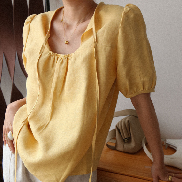 100% Hemp Reversible Blouse|Handmade&Sustainable Hemp Clothing