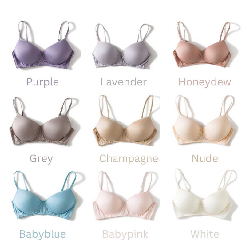 100% Silk Bra-Champagne|Classic&Ethical Silk Collection