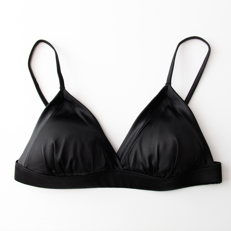 93.8% Silk Soft Bra-Black|Breathable & Ethical Silk